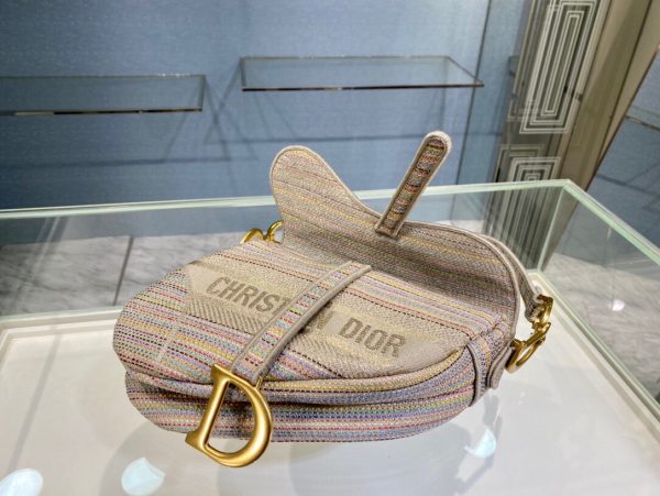 Dior Saddle size 25 multicolor stripe Bag 2