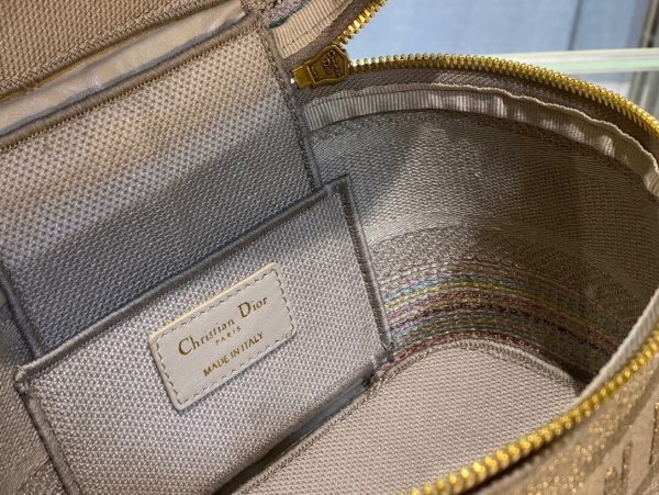 Dior Travel size 18 multicolor stripe Cosmetic Bag 5