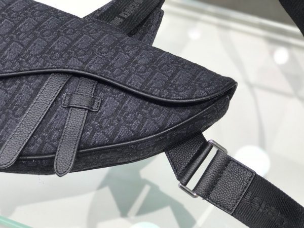Dior Unisex Saddle size 20 black Bag 9