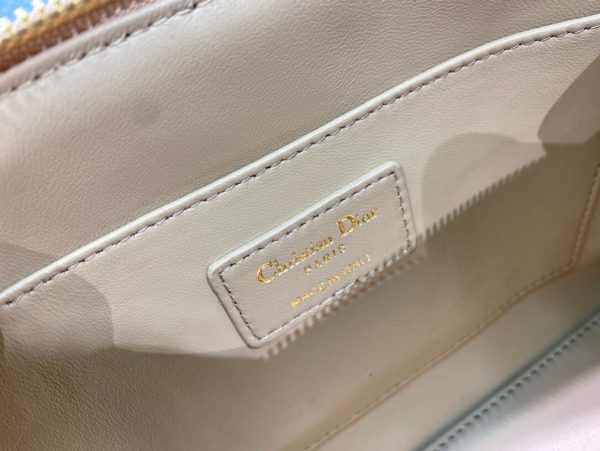 Dior beige sheepskin size 23 Cosmetic Bag 3
