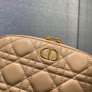 Dior beige sheepskin size 23 Cosmetic Bag 14