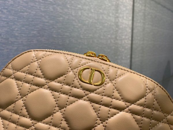 Dior beige sheepskin size 23 Cosmetic Bag 5