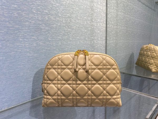 Dior beige sheepskin size 23 Cosmetic Bag 6
