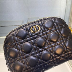 Dior black sheepskin size 23 Cosmetic Bag 13
