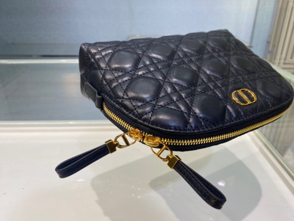 Dior black sheepskin size 23 Cosmetic Bag 5