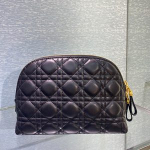 Dior black sheepskin size 23 Cosmetic Bag 17