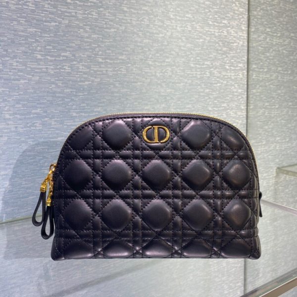 Dior black sheepskin size 23 Cosmetic Bag 1