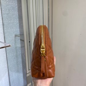 Dior brown sheepskin size 23 Cosmetic Bag 8
