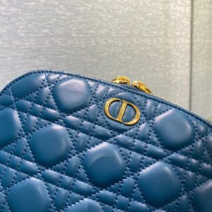 Dior deep sea blue sheepskin size 23 Cosmetic Bag 15