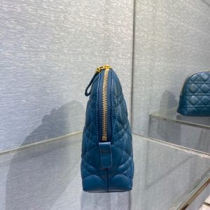 Dior deep sea blue sheepskin size 23 Cosmetic Bag 19