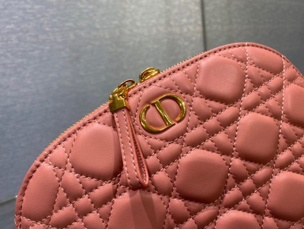 Dior pink sheepskin size 23 Cosmetic Bag 2 5