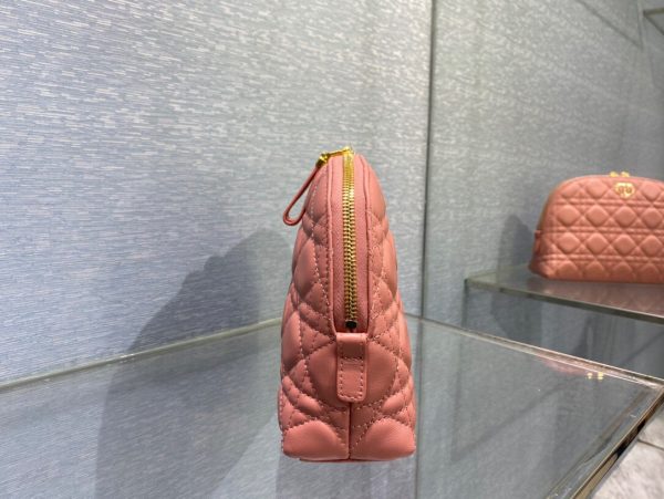 Dior pink sheepskin size 23 Cosmetic Bag 2 8