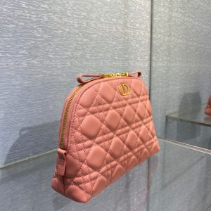 Dior pink sheepskin size 23 Cosmetic Bag 2 18