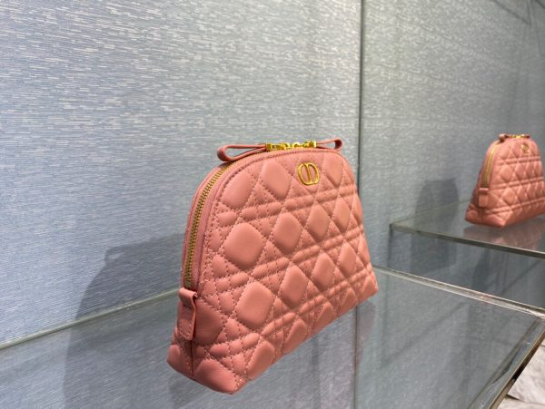 Dior pink sheepskin size 23 Cosmetic Bag 2 9
