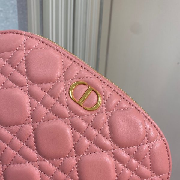 Dior pink sheepskin size 23 Cosmetic Bag 2