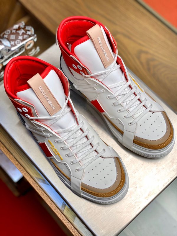 Dolce & Gabbana Calfskin Custom 2.Zero high-top sneakers with contrasting details 4