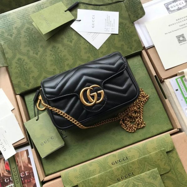 Gucci bag black mini 476433 1