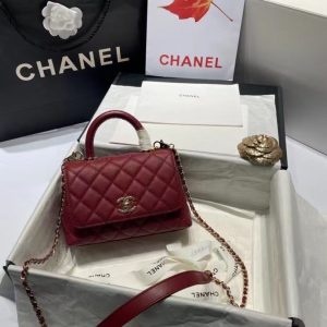 Hand Bag Chanel Coco Handle in red 92993 9