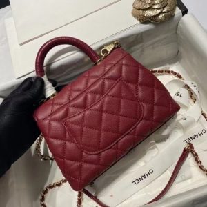 Hand Bag Chanel Coco Handle in red 92993 12