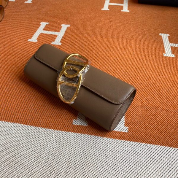 Hermes Egee Swift brown Handbag 8