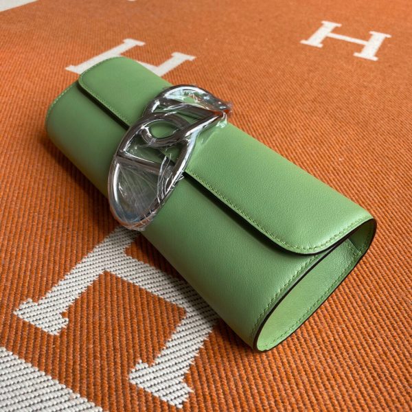 Hermes Egee Swift lime green Handbag 5
