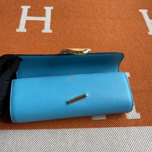 Hermes Egee Swift sky blue Handbag 11