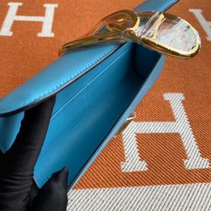 Hermes Egee Swift sky blue Handbag 13