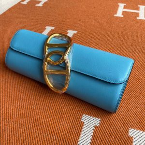 Hermes Egee Swift sky blue Handbag 18