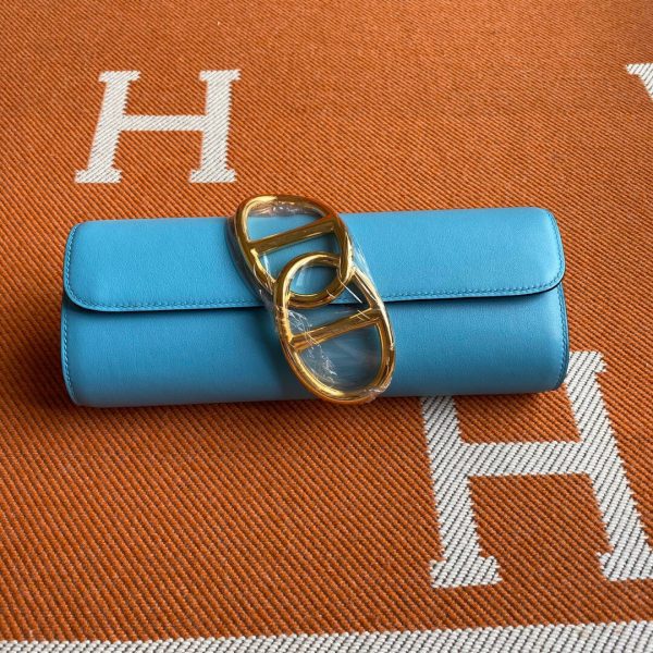 Hermes Egee Swift sky blue Handbag 1