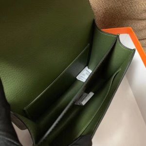 Hermes Flight Attendant size 18 dark olive green Bag 10