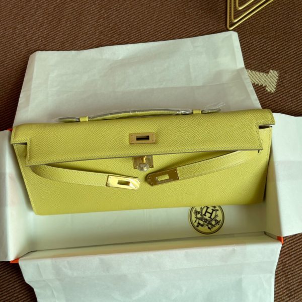Hermes Kelly Cut size 31 lemon yellow Handbag 4