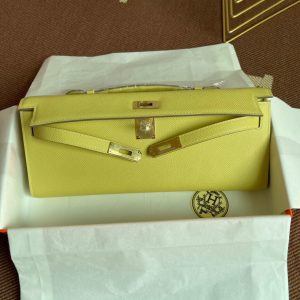 Hermes Kelly Cut size 31 lemon yellow Handbag 14