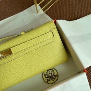 Hermes Kelly Cut size 31 lemon yellow Handbag 16