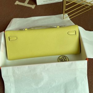 Hermes Kelly Cut size 31 lemon yellow Handbag 18