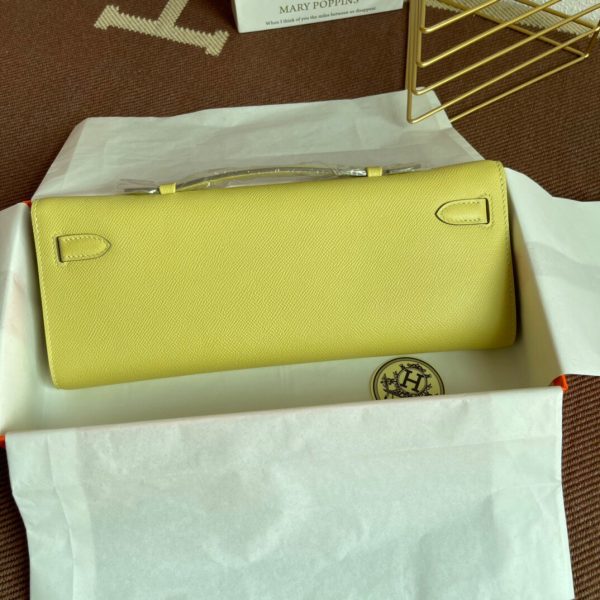 Hermes Kelly Cut size 31 lemon yellow Handbag 9