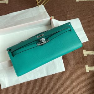 Hermes Kelly Cut size 31 peacock blue Handbag 13