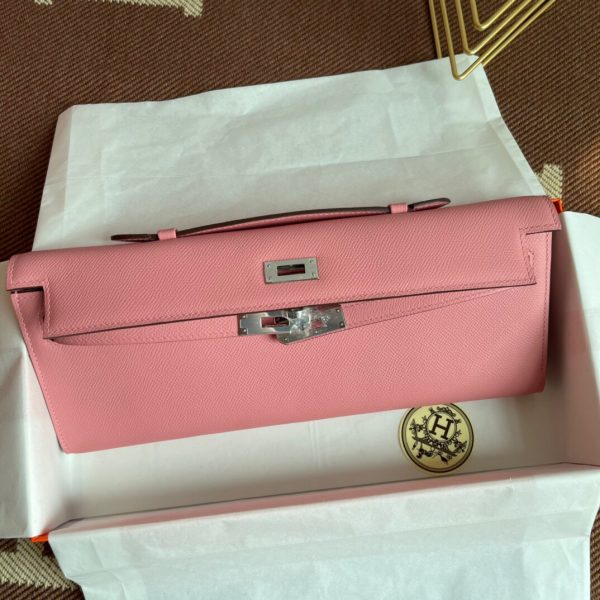 Hermes Kelly Cut size 31 pink Handbag 4