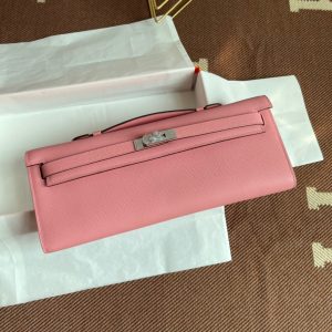 Hermes Kelly Cut size 31 pink Handbag 16