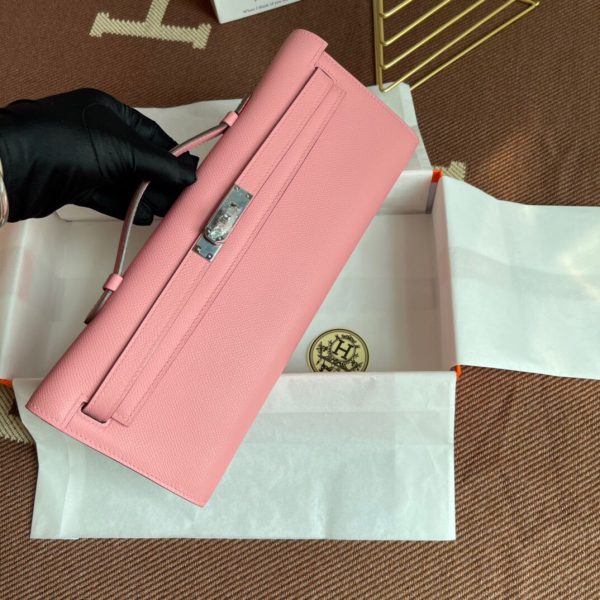 Hermes Kelly Cut size 31 pink Handbag 8