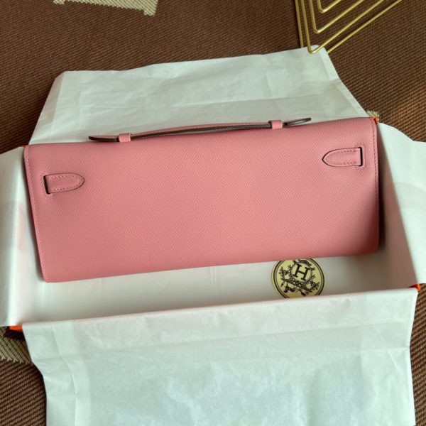 Hermes Kelly Cut size 31 pink Handbag 9