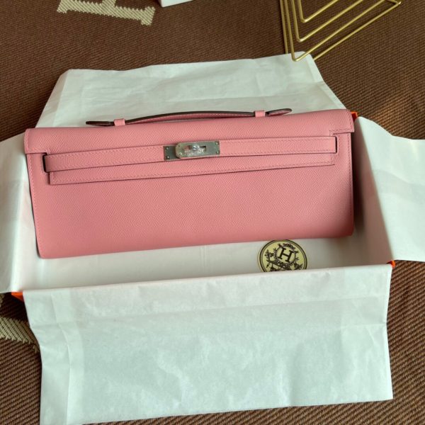 Hermes Kelly Cut size 31 pink Handbag 10
