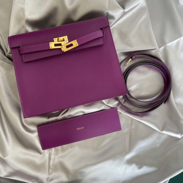 Hermes Kelly Danse Evercolor size 22 purple Bag 1
