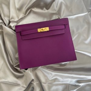 Hermes Kelly Danse Evercolor size 22 purple Bag 12