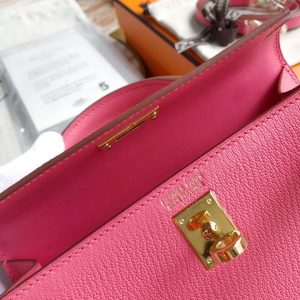Hermes Kelly Mini II 19 Chevre pink Bag 14