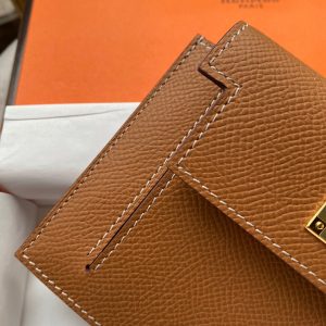 Hermes Kelly Pocket Epsom golden brown Bag 12