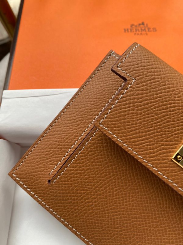 Hermes Kelly Pocket Epsom golden brown Bag 4