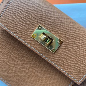 Hermes Kelly Pocket Epsom golden brown Bag 16