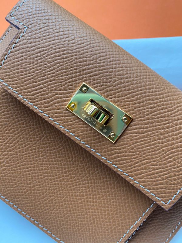 Hermes Kelly Pocket Epsom golden brown Bag 8