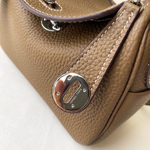 Hermes Mini Lindy 2019 size 20 khaki Bag 6