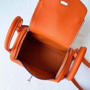 Hermes Mini Lindy 2019 size 20 orange Bag 11